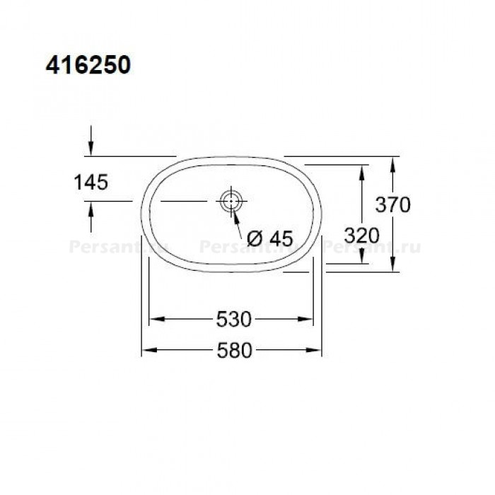 Раковина встраиваемая Villeroy & Boch O.Novo 53x32 4162 5001
