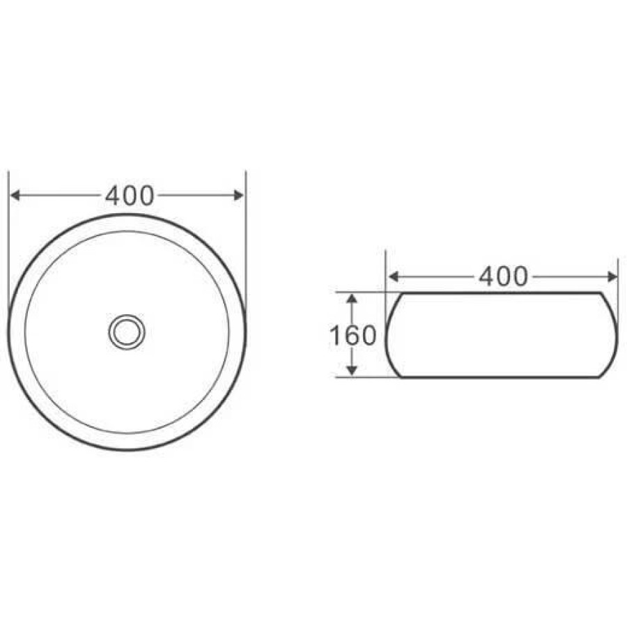 Раковина накладная BelBagno 40х40 BB1065