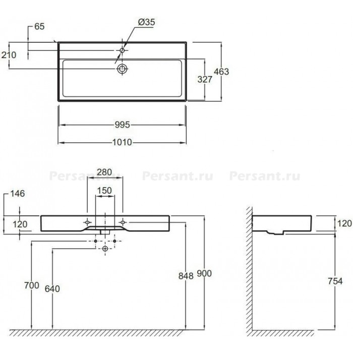 Раковина Jacob Delafon Vivienne EXBJ112-00 100x46
