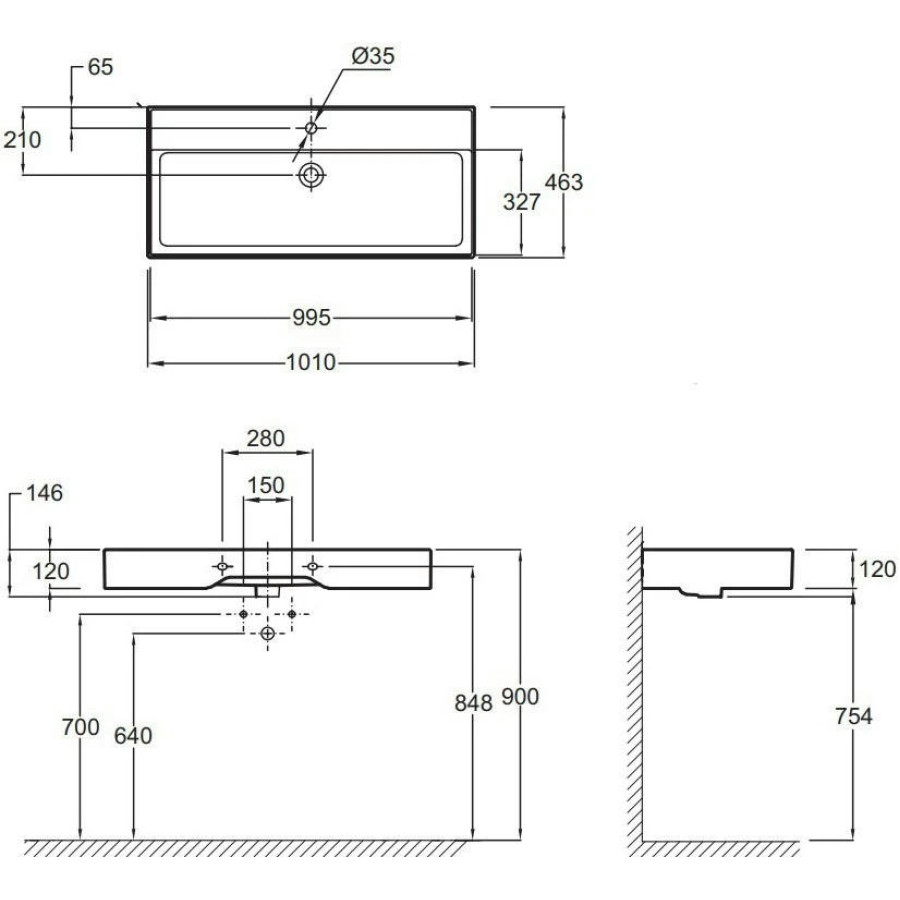 Раковина Jacob Delafon Vivienne EXBJ112-00 100x46