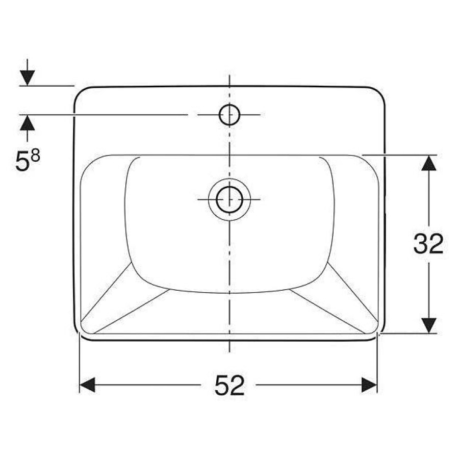 Раковина Geberit VariForm 55x45 500.681.01.1