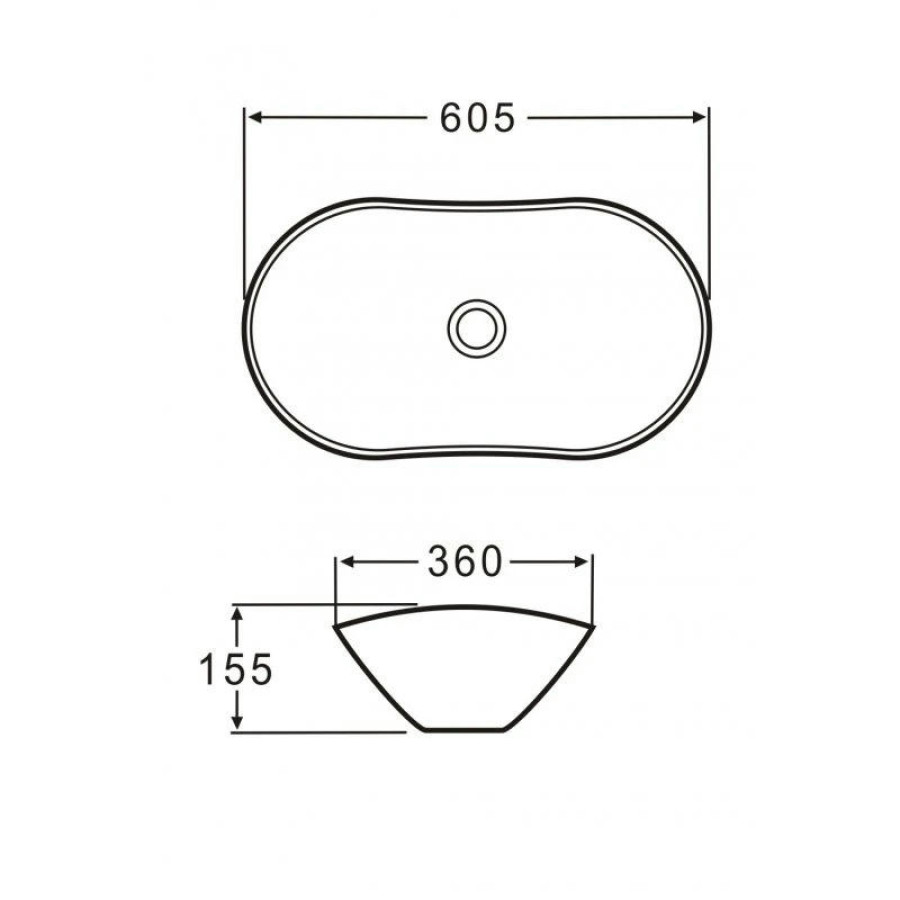 Раковина накладная BelBagno BB1404