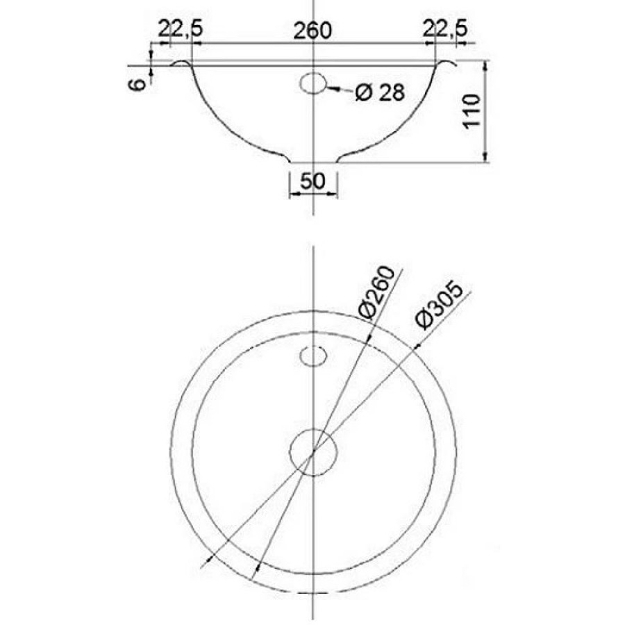 Раковина встраиваемая Nofer 31 13028.RB глянцевая нержавеющая сталь