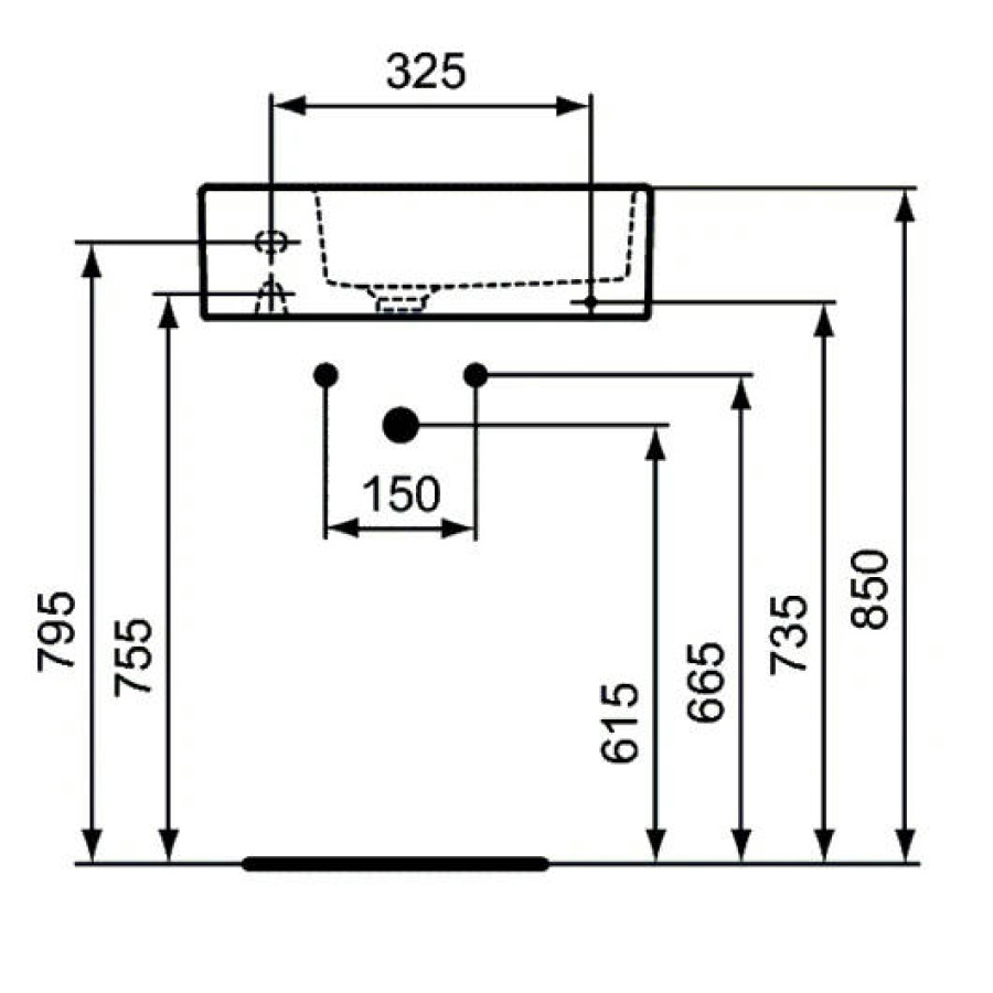 Раковина асимметричная Ideal Standard Strada 45x27 K081701