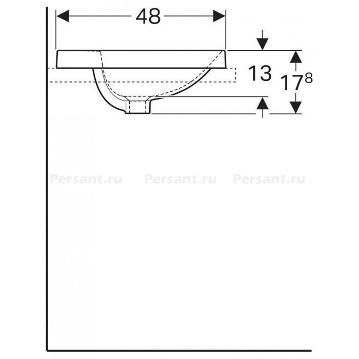 Раковина Geberit VariForm 60x48 500.726.01.2