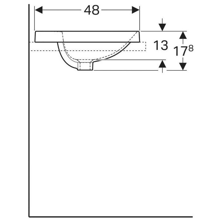 Раковина Geberit VariForm 60x48 500.726.01.2