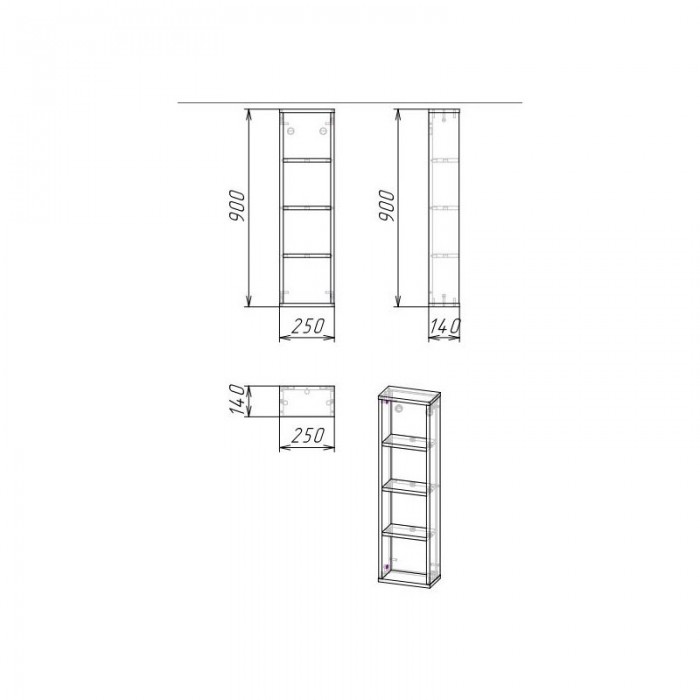 Шкаф Grossman Бруно 402501 25 велингтон