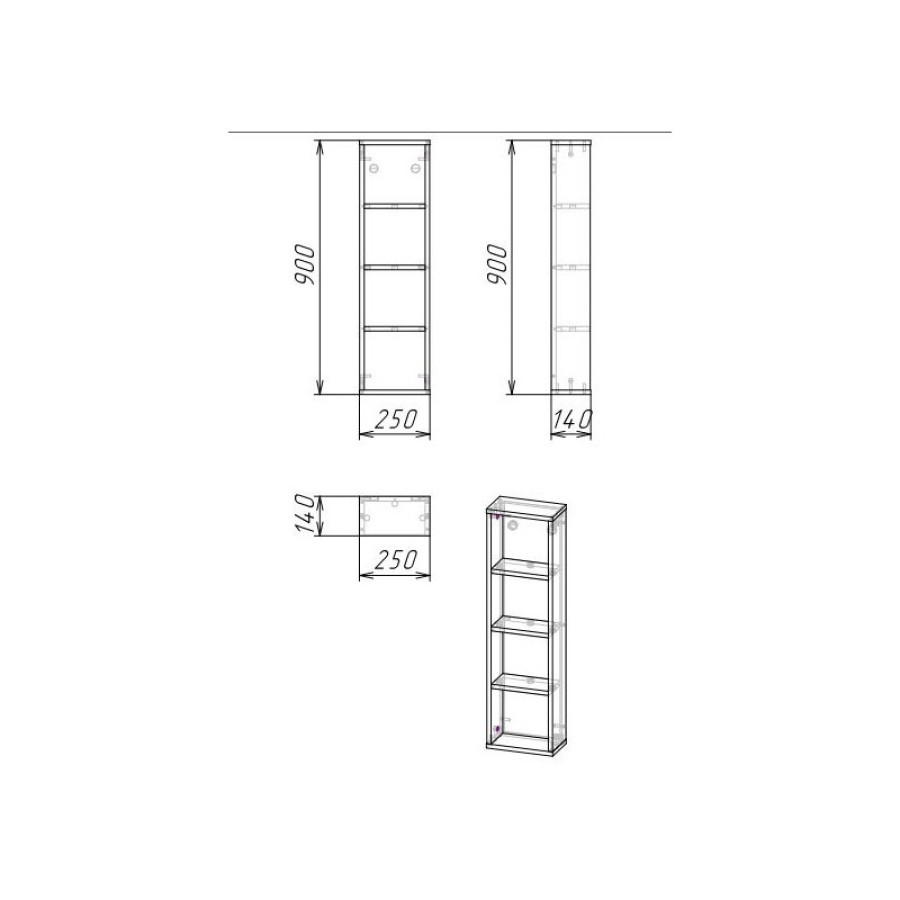 Шкаф Grossman Бруно 402501 25 велингтон