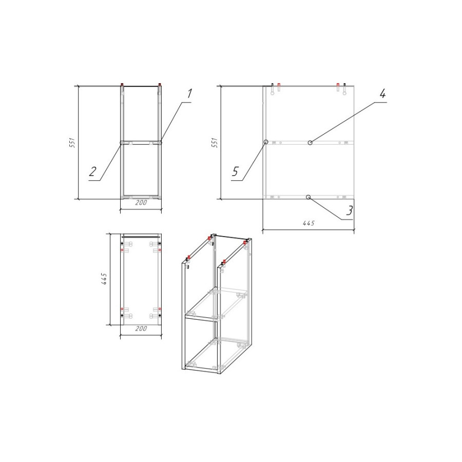 Шкаф для тумбы Cersanit Moduo SB-MD-MOD20-SZ дуб