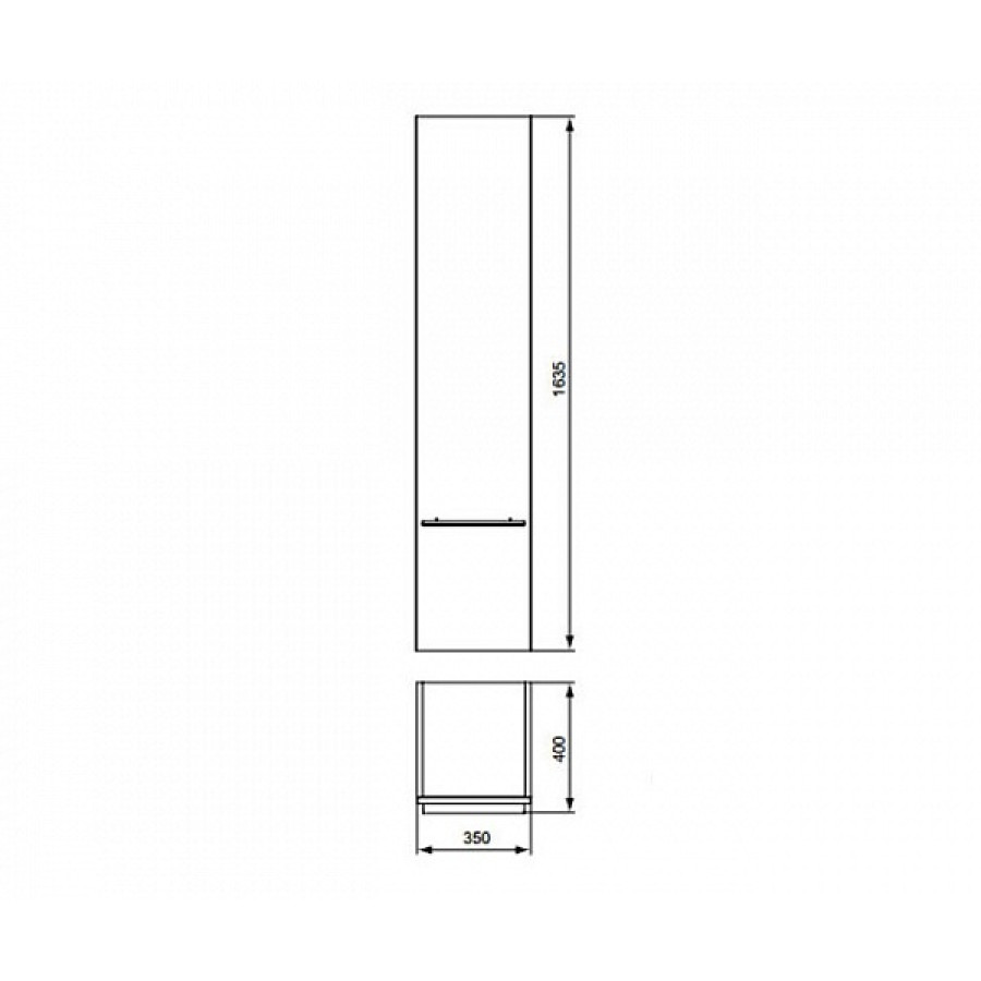 Шкаф-пенал Ideal Standard Daylight K2226EG R 165 см, венге