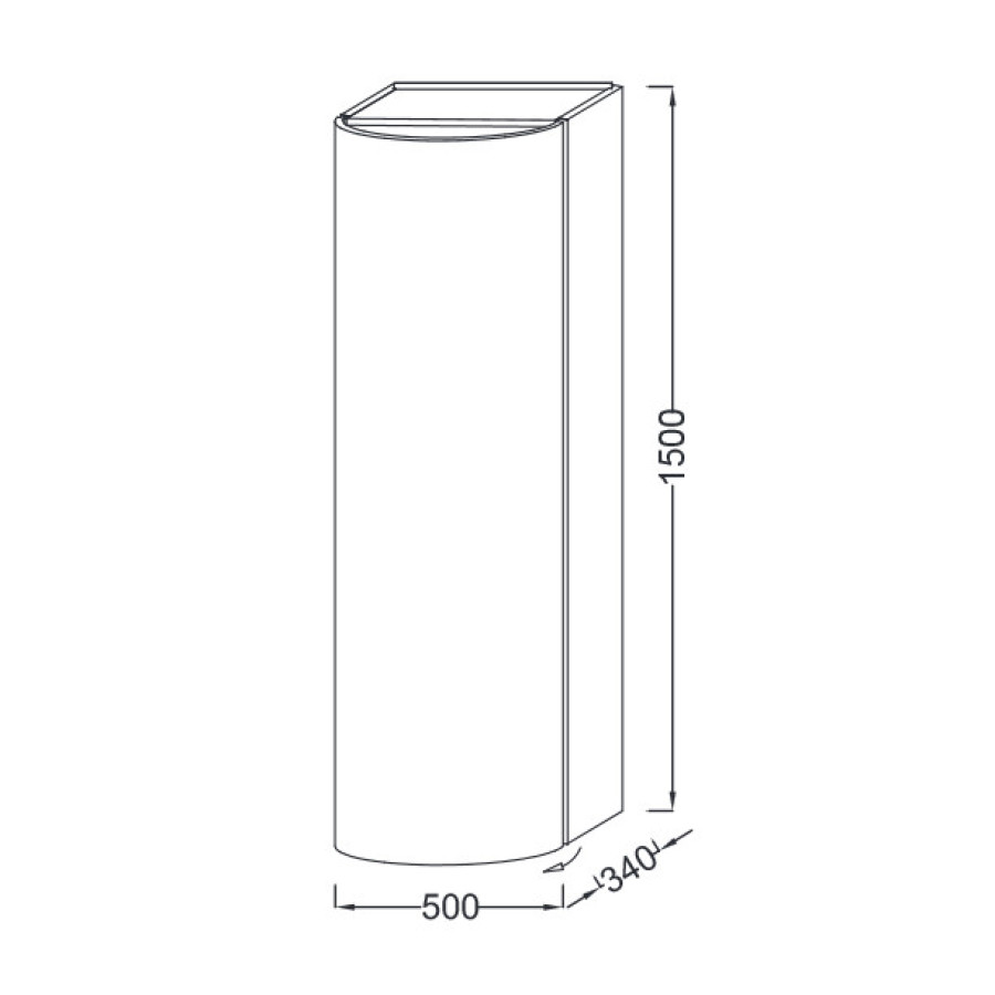 Шкаф-пенал Jacob Delafon Presquile EB1115G-G1C (EB1115G-HU) 50 L, белый бриллиант