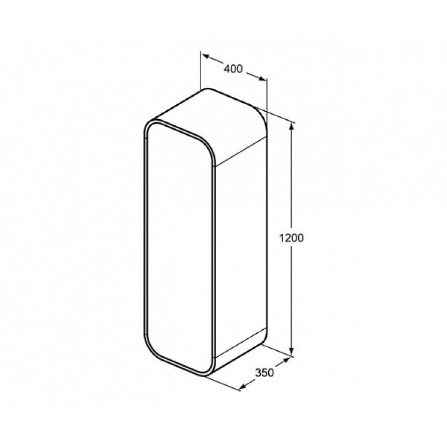 Шкаф-пенал Ideal Standard Dea T7874S3 40 см, светло-коричневый глянцевый