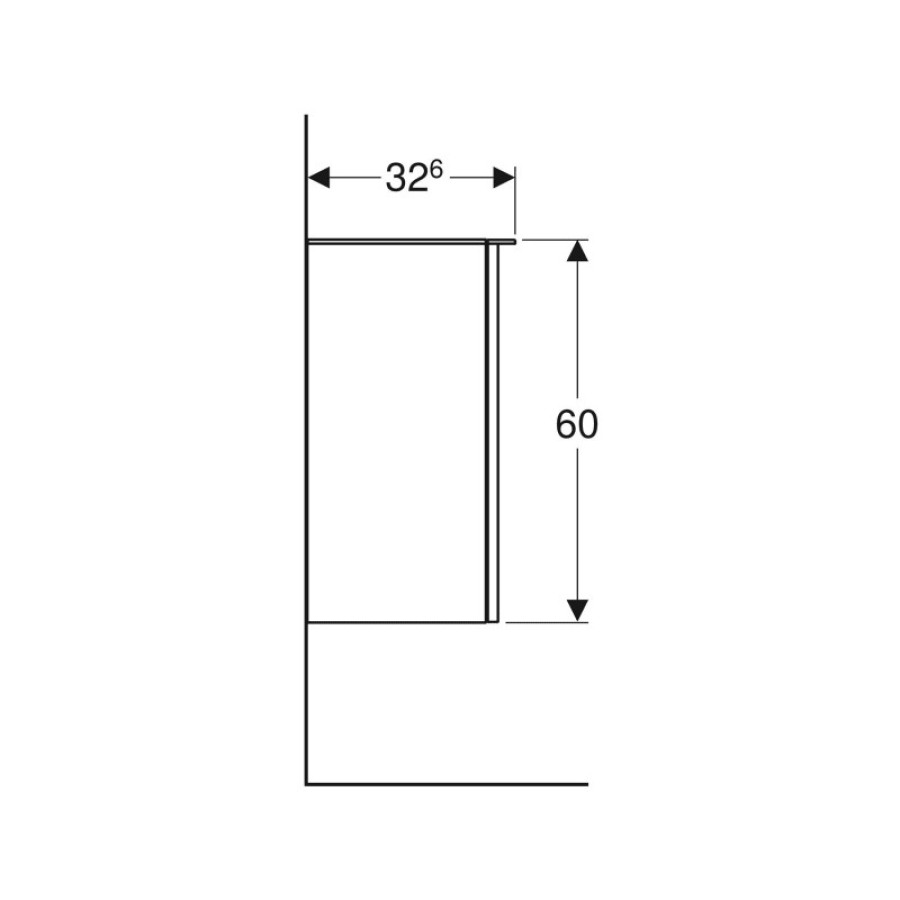 Шкаф Geberit Smyle Square 500.359.00.1 подвесной, белый