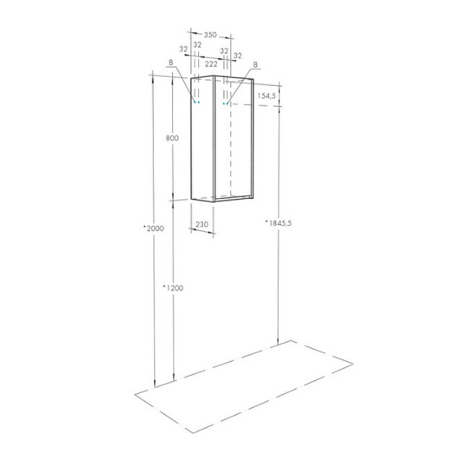 Шкаф Aquaton Марти 1A270203MY010 35 белый глянец/дуб эндгрейн