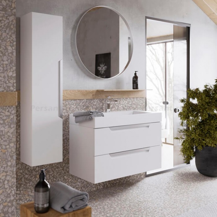 Шкаф-пенал Aqwella Cube CUB0503W 30 белый матовый
