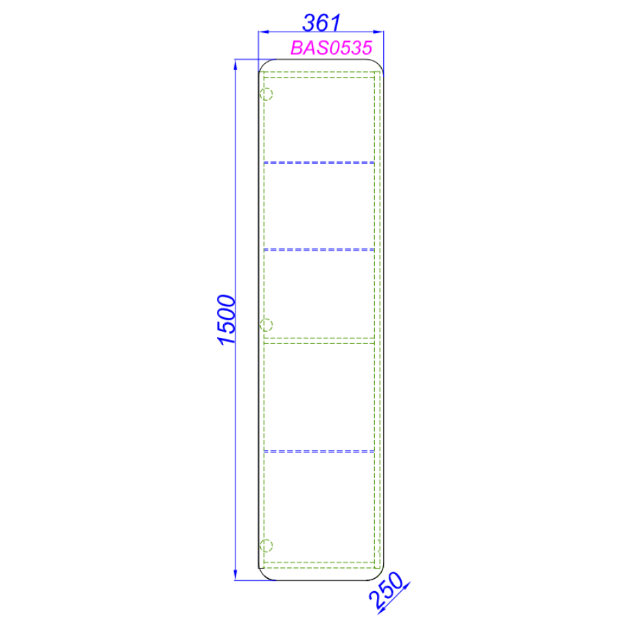 Шкаф-пенал Aqwella Basic BAS0535DZ 35 дуб золотой