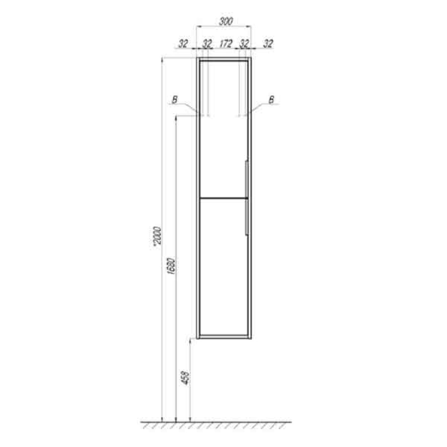 Шкаф-пенал Aquaton Рико 1A216603RIB90 белый/ясень фабрик