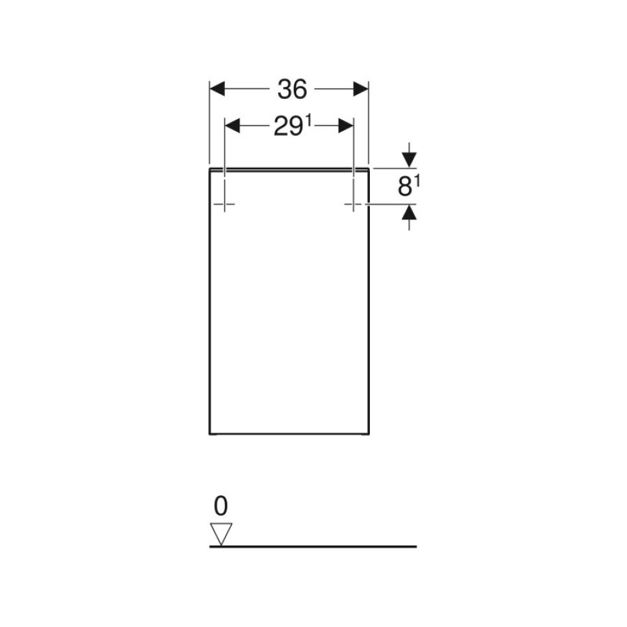 Шкаф Geberit Smyle Square 500.359.JR.1 подвесной, темный орех