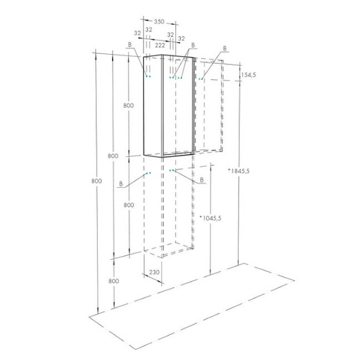 Шкаф Aquaton Марти 1A270203MY010 35 белый глянец/дуб эндгрейн