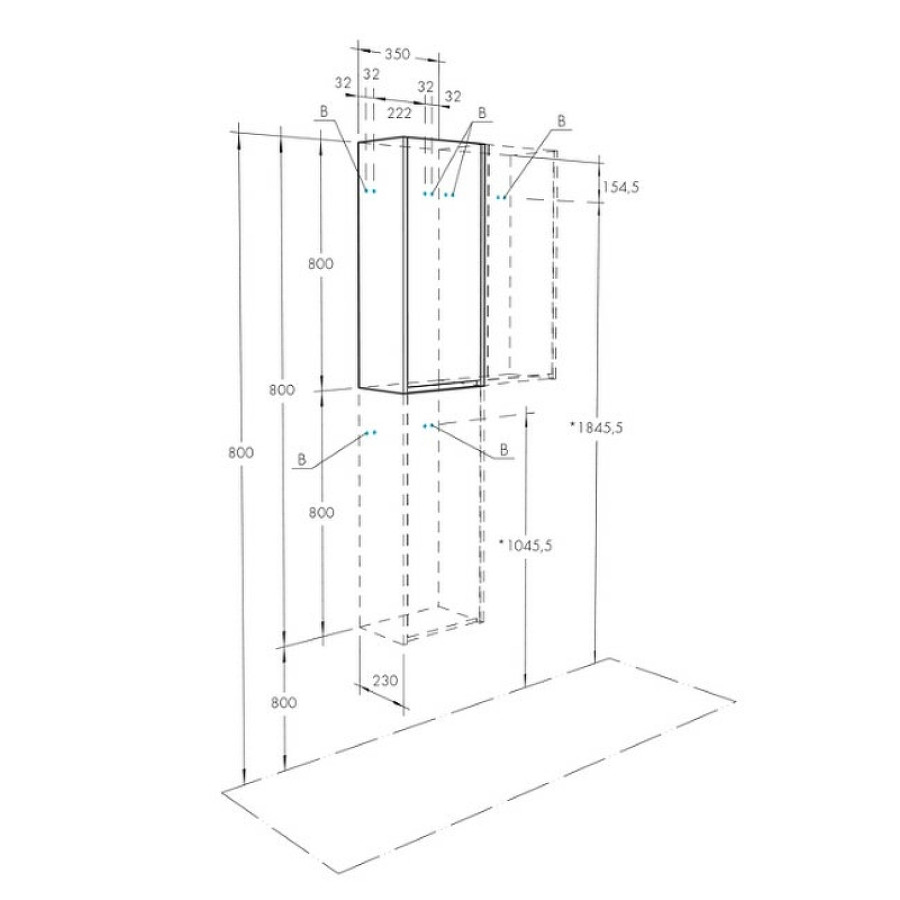 Шкаф Aquaton Марти 1A270203MY010 35 белый глянец/дуб эндгрейн