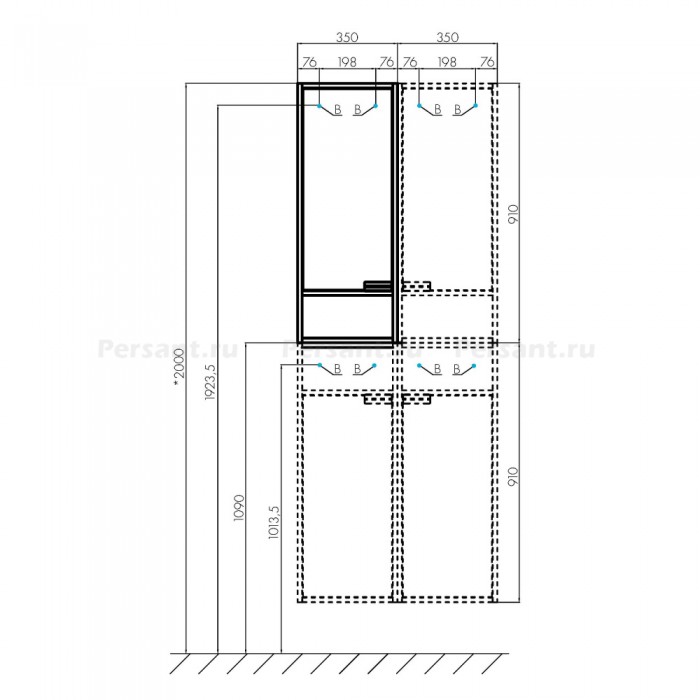 Шкаф Aquaton Флай 1A237903FAX1L 35 L белый/дуб крафт