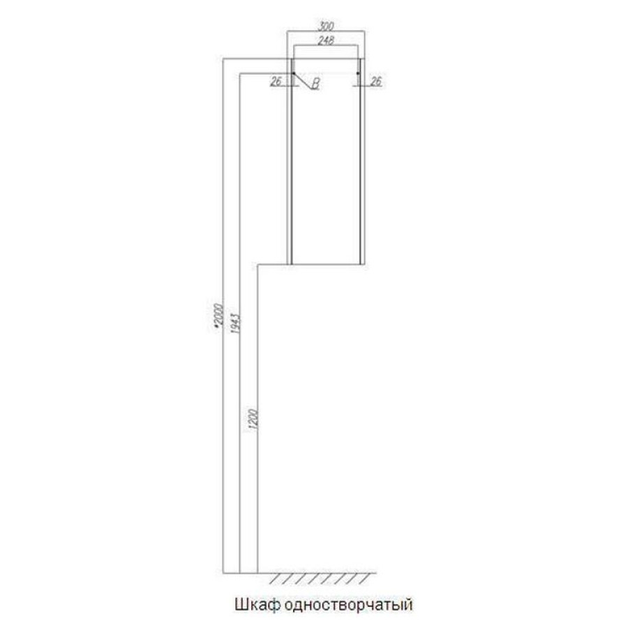 Шкаф Aquaton Йорк 1A171403YOAY0 30 белый/выбеленное дерево