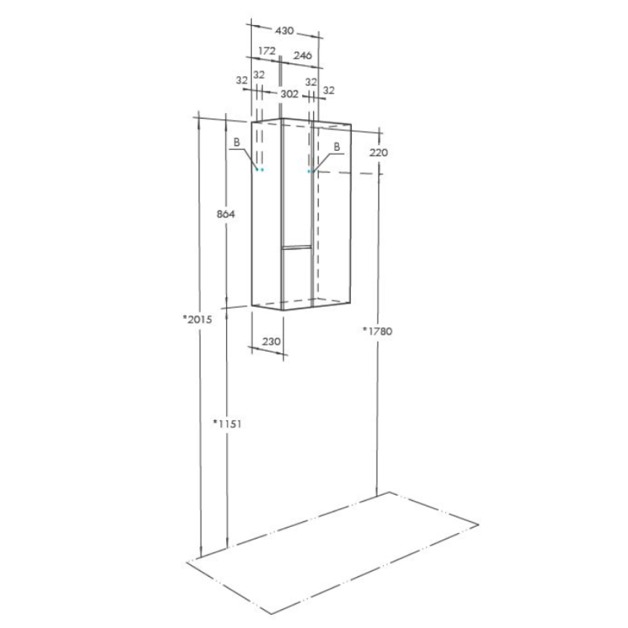 Шкаф Aquaton Мишель 1A243903MIX40 43 дуб эндгрейн/белый