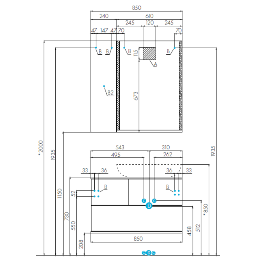 Шкаф Aquaton Терра 1A247403TEKA0 24 дуб кантри/антрацит