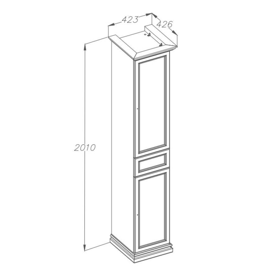 Шкаф-пенал Opadiris Корсо-оро №11 00-00000618 42 L слоновая кость (1013)