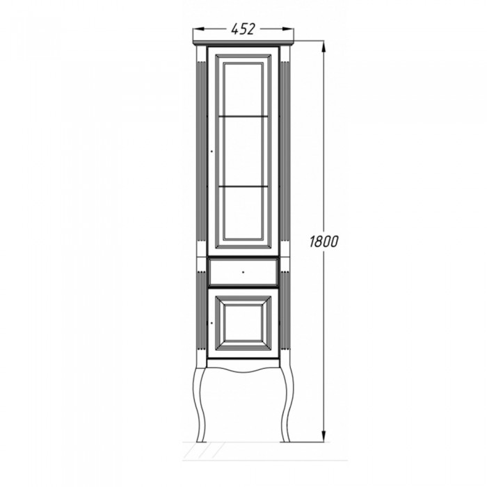 Шкаф-пенал Opadiris Лаура Z0000012757 44 R белый матовый