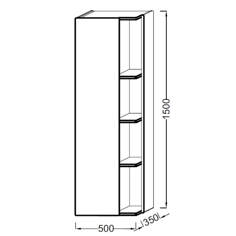 Шкаф-пенал Jacob Delafon Terrace EB1179G-N23 50 L, ледяной коричневый