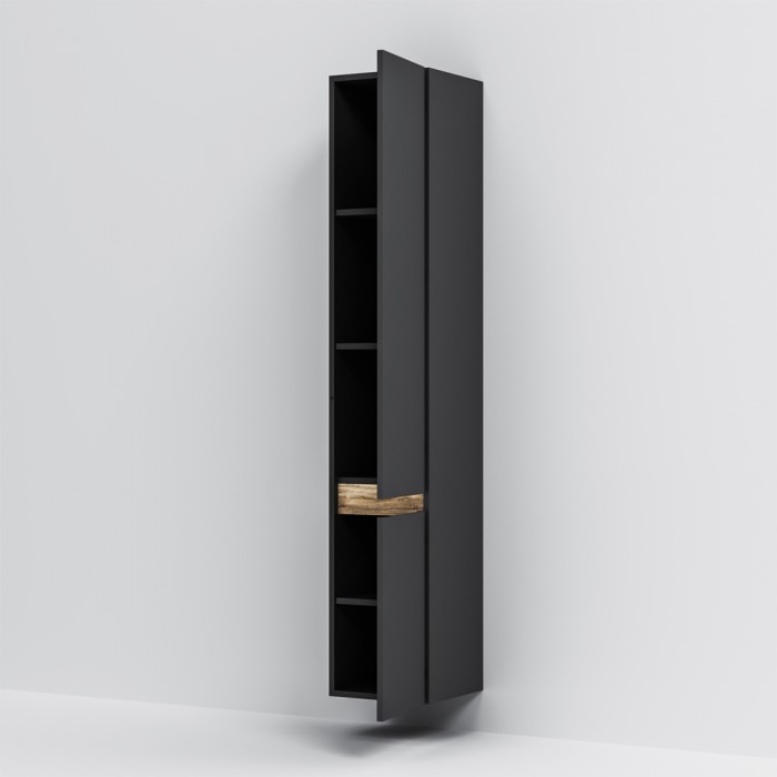 Шкаф-пенал подвесной Am.Pm X-Joy M85ACHR0306BM 30 R черный матовый TOTAL BLACK