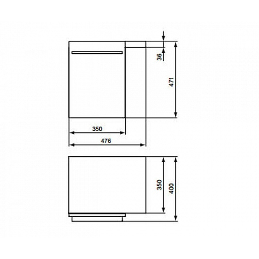 Шкаф боковой Ideal Standard Daylight K2221EG 35 R серый дуб