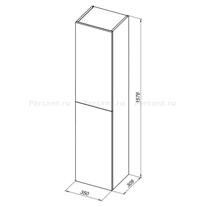 Шкаф-пенал Aquanet Алвита New 35 антрацит матовый 277559 подвесной