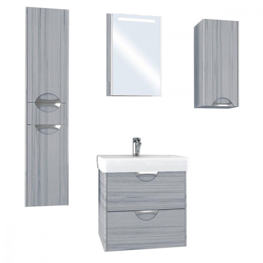 Зеркало-шкаф Aquaton Сильва 1A215502SIW6L 50 дуб фьорд