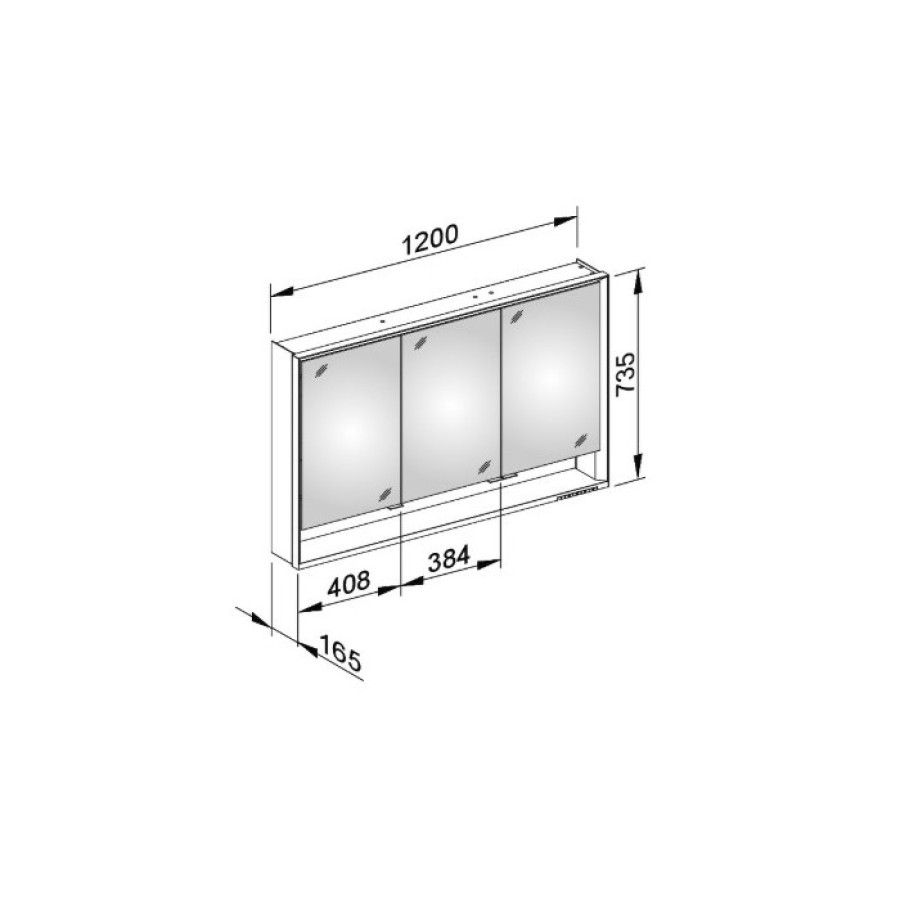 Зеркало-шкаф Keuco Royal Lumos 14305171301 120 см