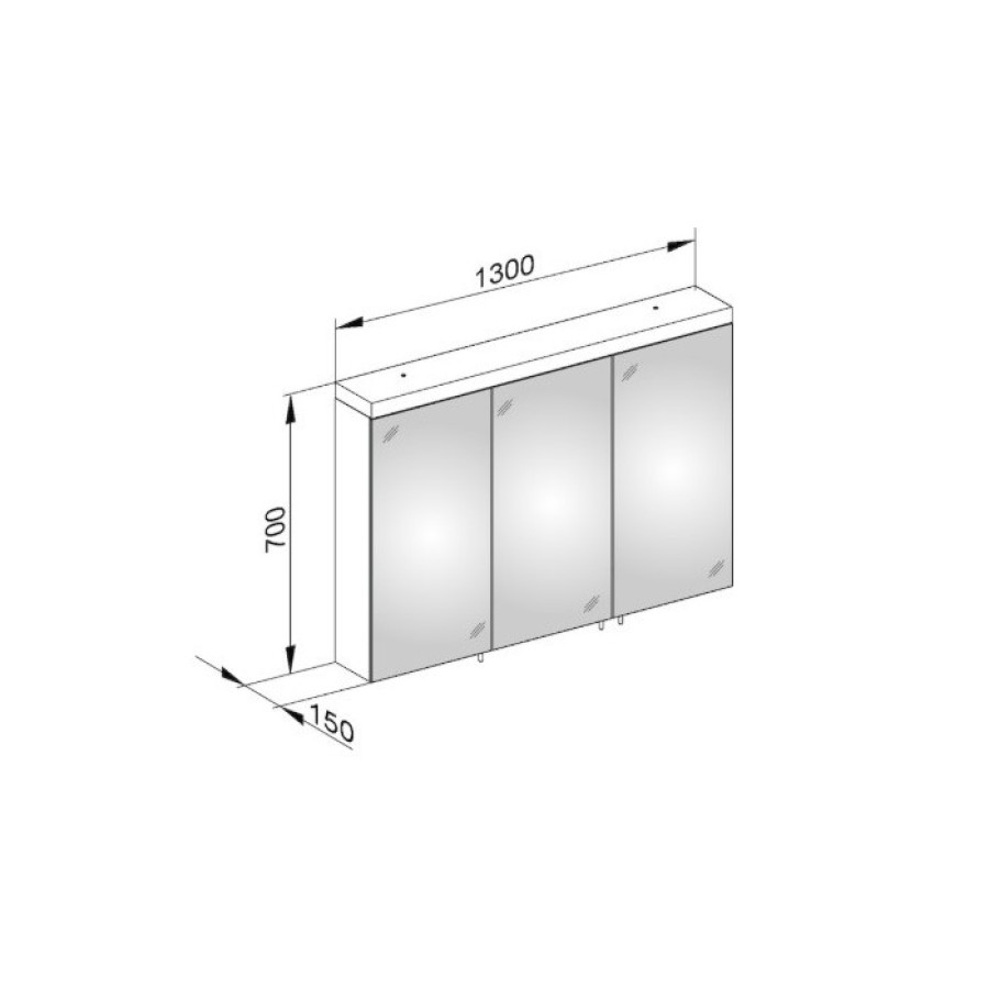 Зеркало-шкаф Keuco Royal Reflex 24205171301 130 см