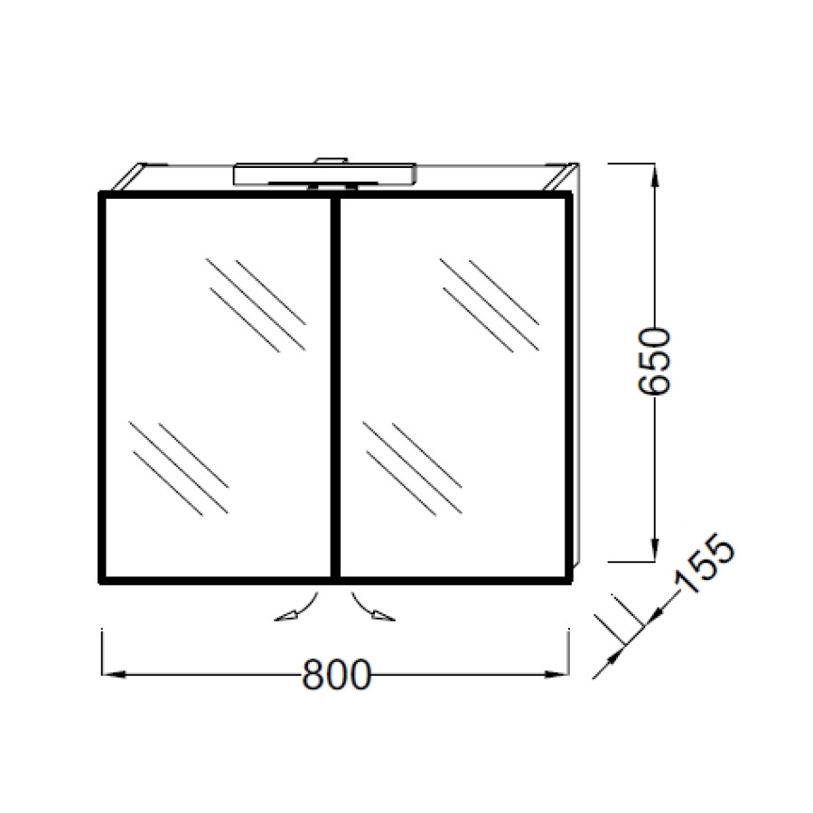 Зеркало-шкаф Jacob Delafon Presquile EB928-J5 80 см