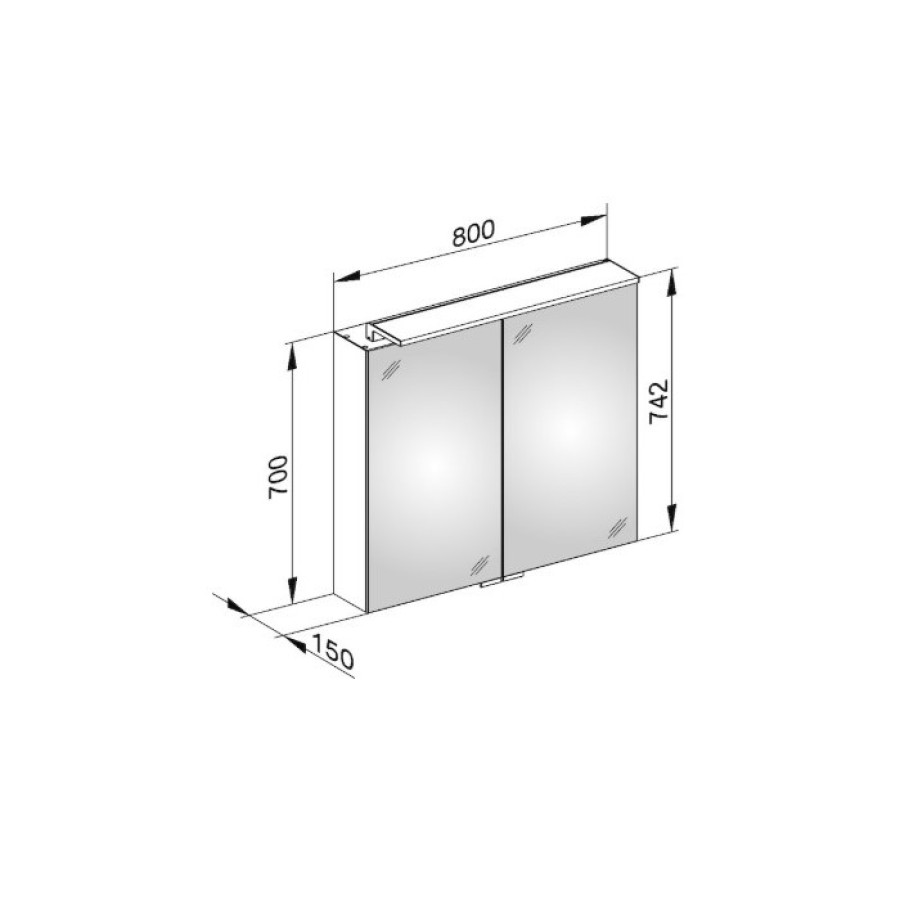 Зеркало-шкаф Keuco Royal L1 13603171301 80 см