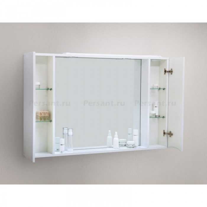 Зеркало-шкаф BelBagno Marino 100 MARINO-SPC-1000/750-2A-BL-P с подсветкой bianco lucido