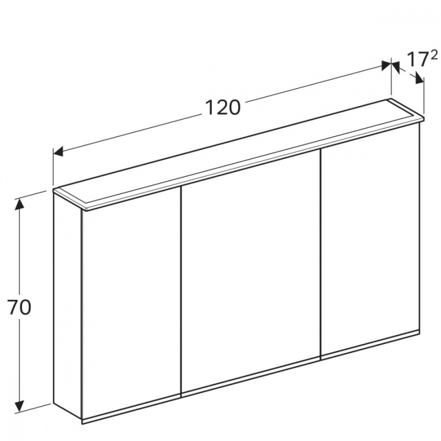 Зеркало-шкаф Geberit Option Plus 500.592.00.1 120 с подсветкой