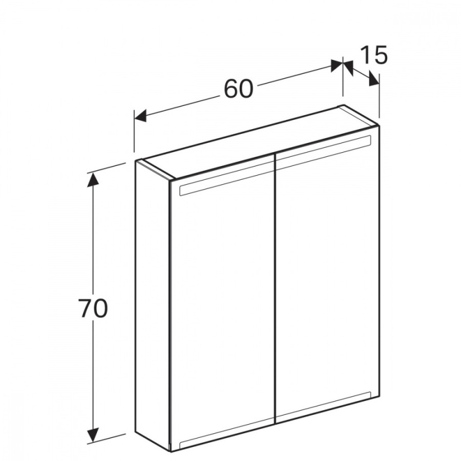 Зеркало-шкаф Geberit Option 500.582.00.1 60 с подсветкой