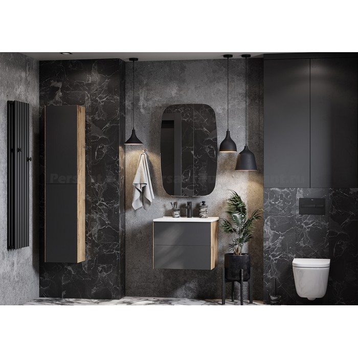 Зеркало-шкаф Aquaton Сохо 1A258302AJA0R 60 R графит