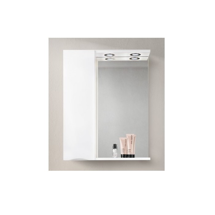 Зеркало-шкаф BelBagno Marino MARINO-SPC-600/750-1A-BL-P-L 60 bianco lucido