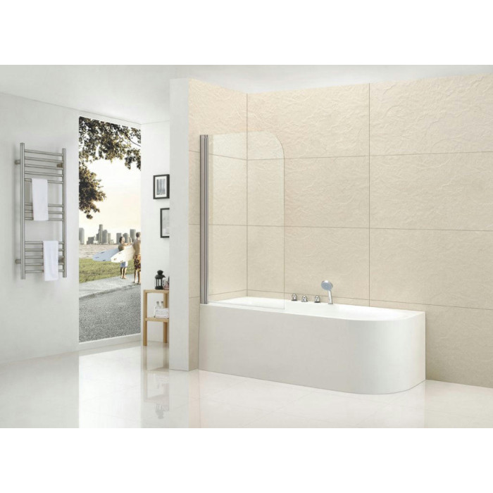 Шторка на ванну Cezares Eco 80 ECO-O-V-1-80/140-C-Cr профиль хром стекло прозрачное