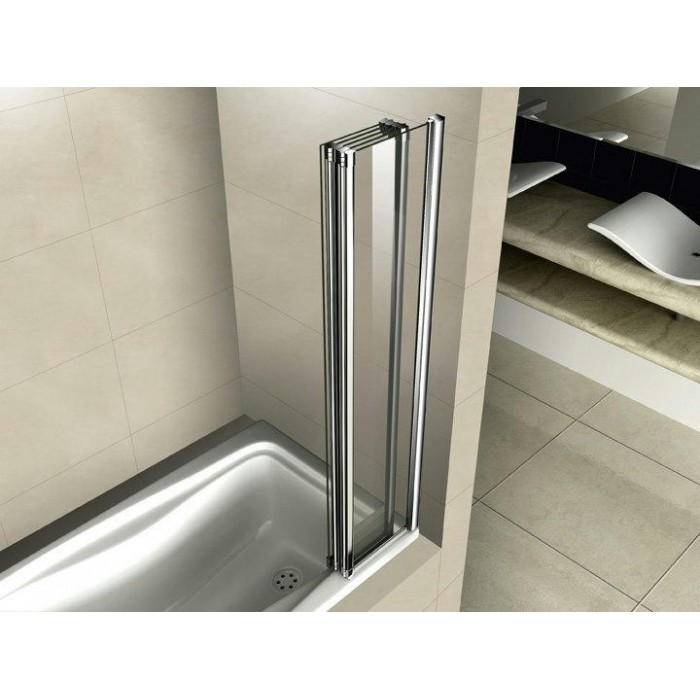 Шторка для ванны Cezares Pratico 120 PRATICO-V-5-120/140-C-Cr профиль хром стекло прозрачное