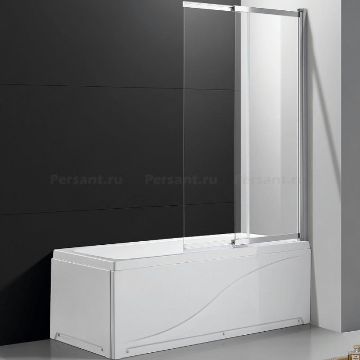 Шторка для ванны Cezares Slider 90 SLIDER-VF-11-90/150-C-Cr профиль хром стекло прозрачное