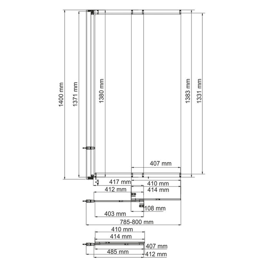 Шторка для ванны WasserKRAFT Main 41S02-80