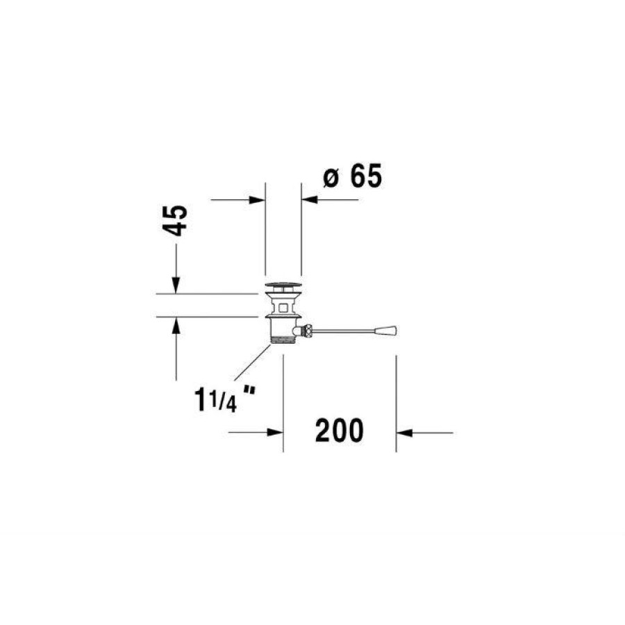 Слив-перелив для раковины Duravit Vero 0050311000