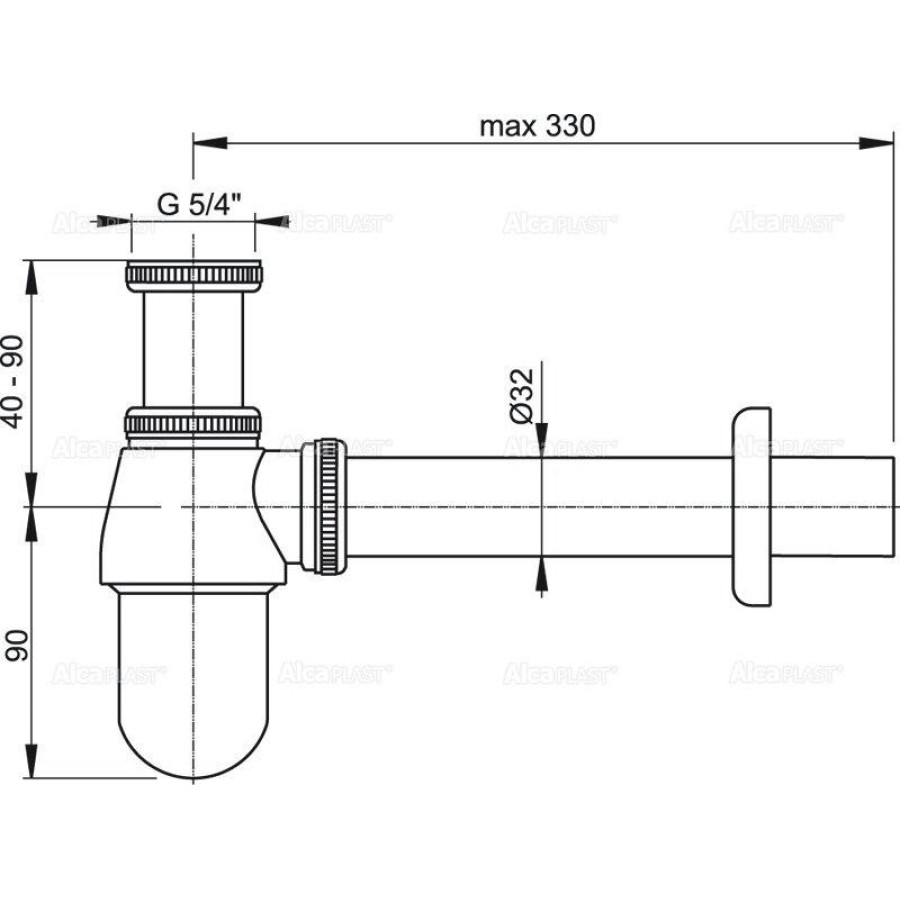 Сифон для умывальника AlcaPlast A431